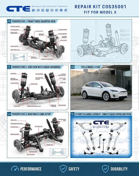COS35001 Tesla Model X Chassis Repair Kit | CTE